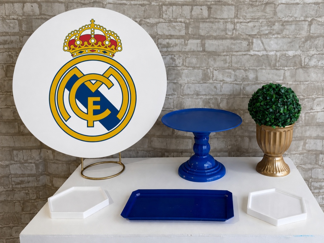 Kit de Mesa Mo - Real Madri - Mil Encantos pegue e monte