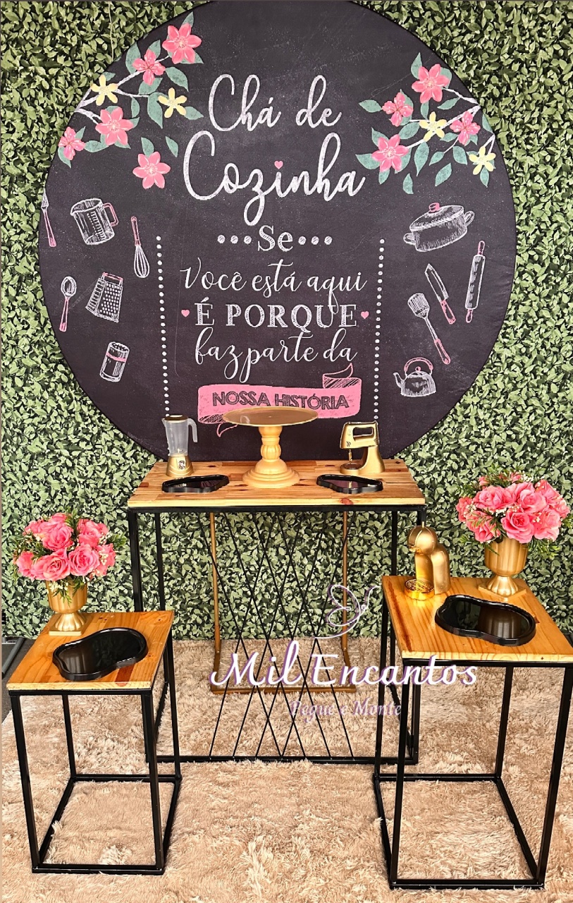 Kit Premium - Chá de Panela/ Mesa Preta  - Mil Encantos Pegue e monte