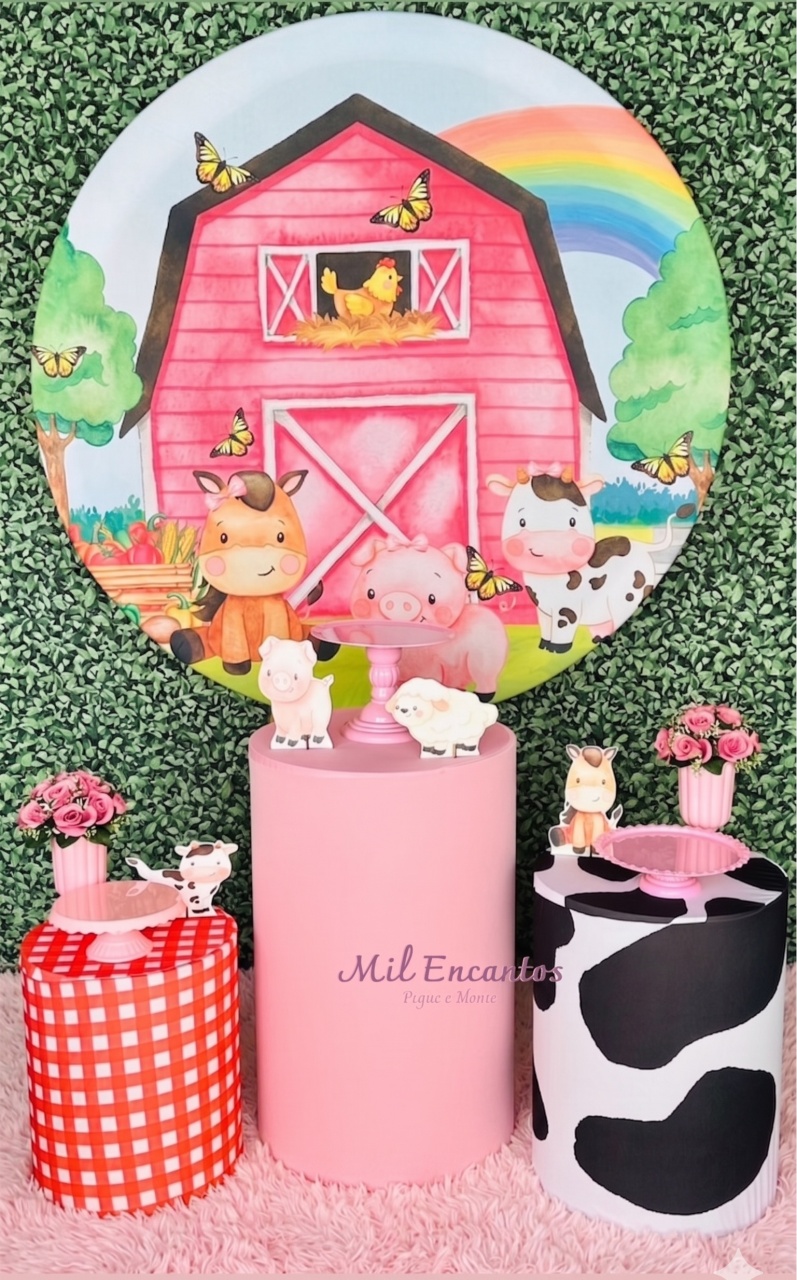 Fazendinha Rosa - Kit Padrão - Mil Encantos pegue e monte