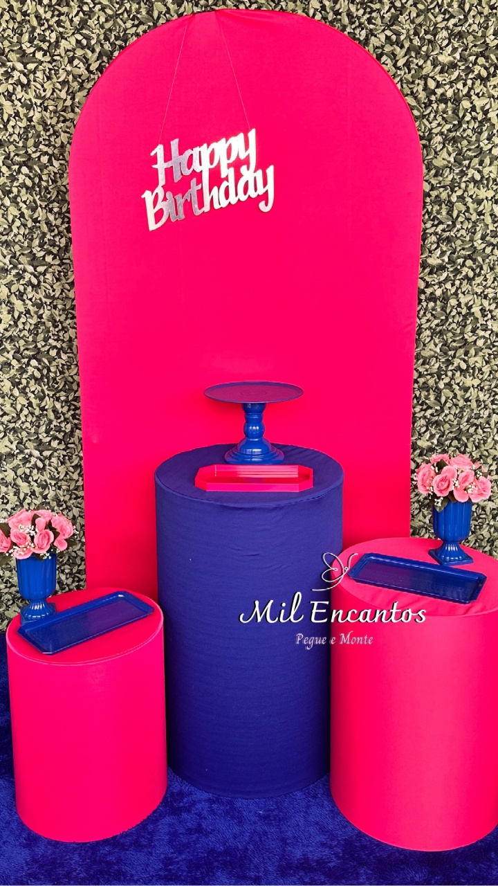 Kit Padrão -  Romano/Cilindro - Pink/Azul - Mil Encantos Pegue e monte