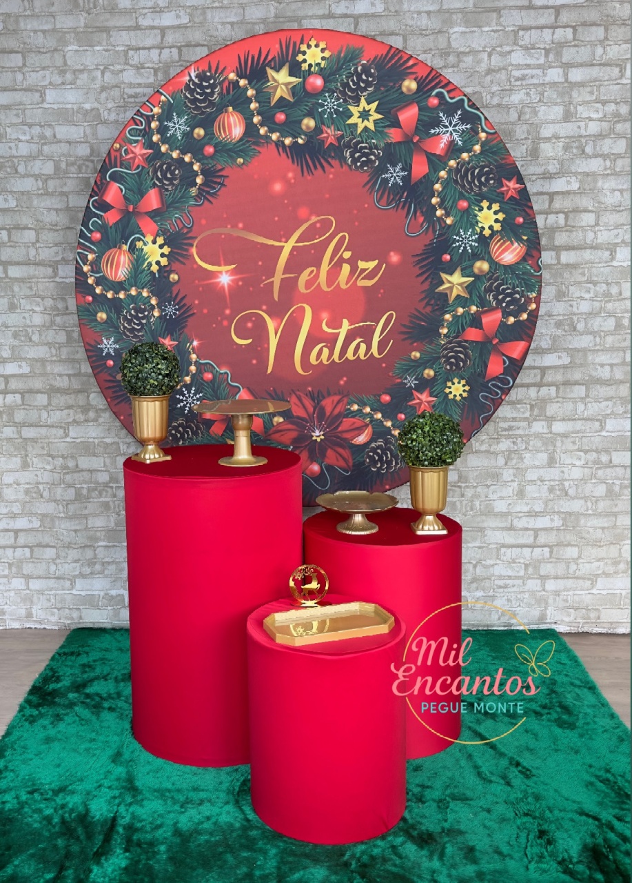 Kit Padrão - Natal Guirlanda/Vermelho - Mil Encantos pegue e monte