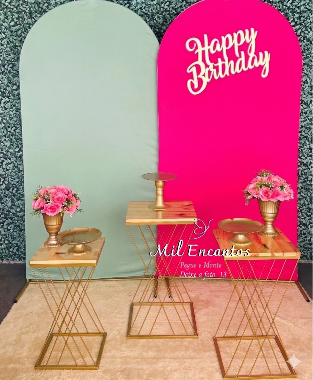 Verde Chá/Pink - Kit Inspiração - Mil Encantos pegue e monte