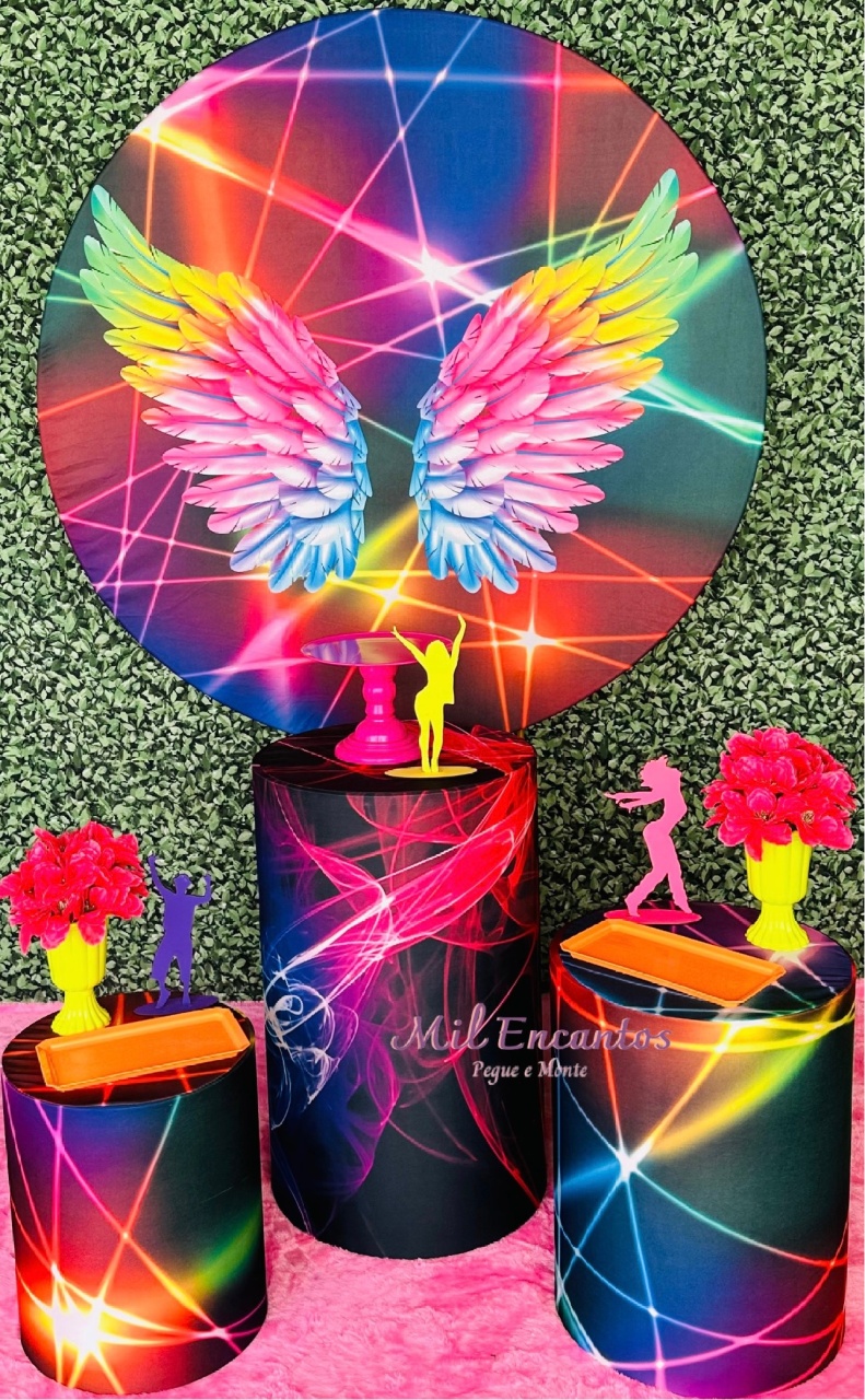 Kit Padrão -  Asas Neon - Mil Encantos Pegue e monte