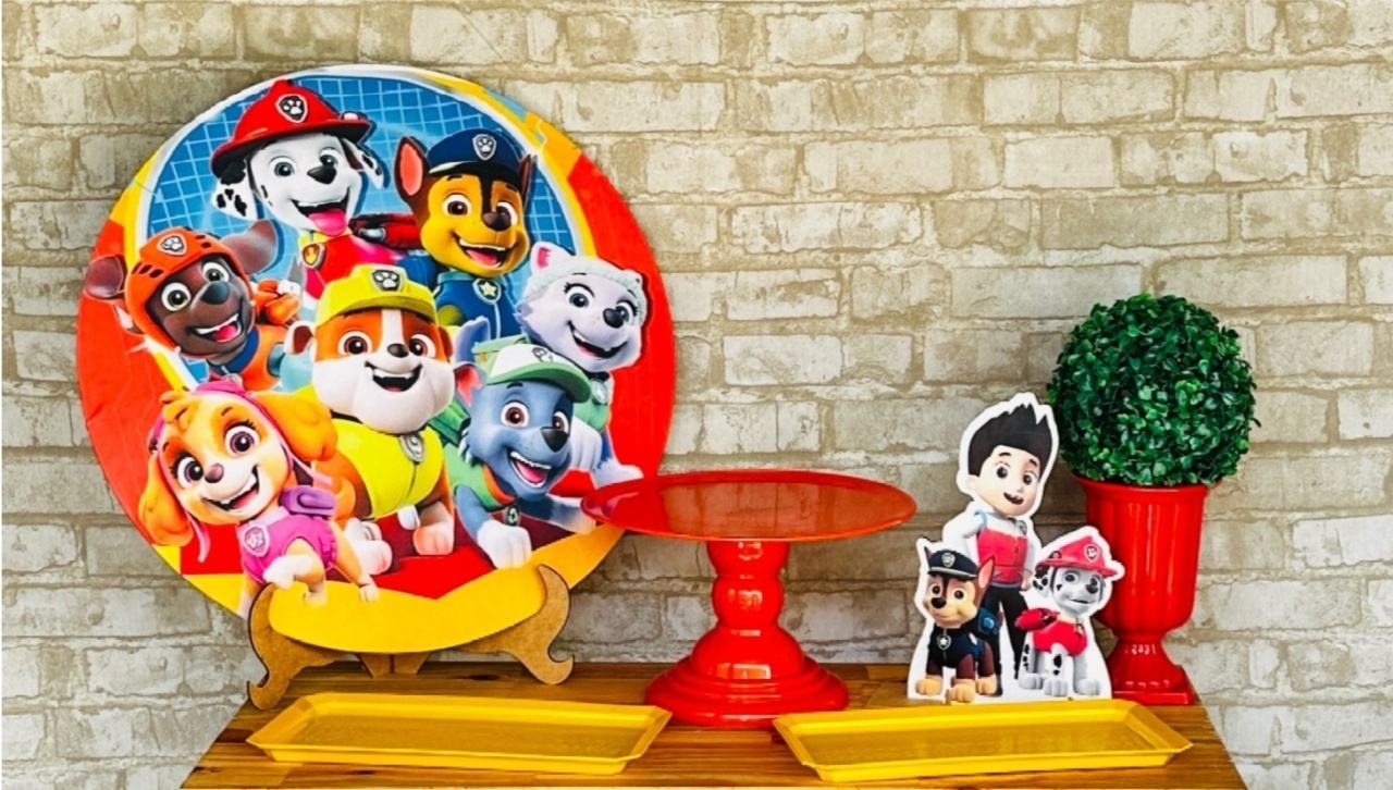 Kit de Mesa Mo - Patrulha Canina - Mil Encantos pegue e monte