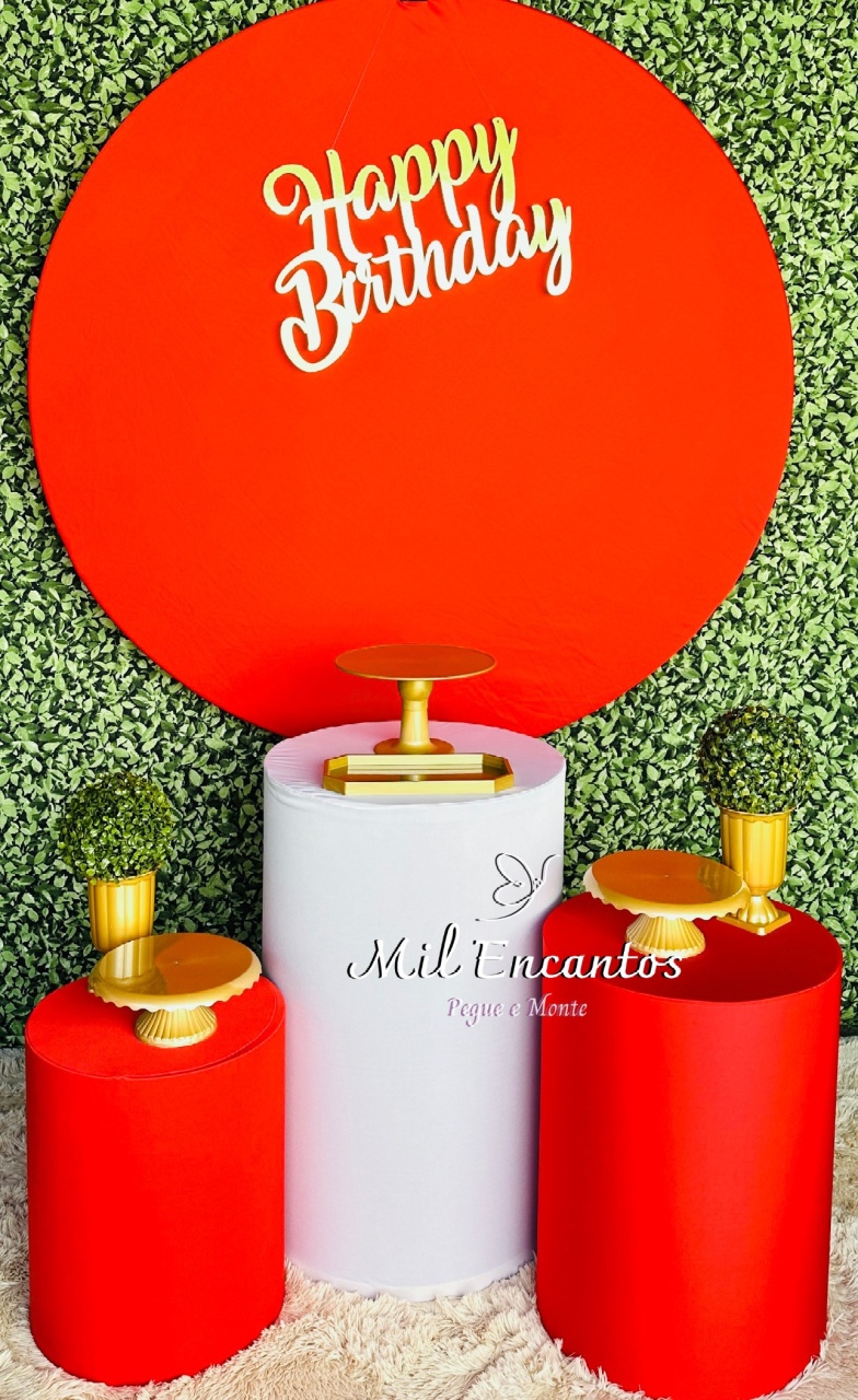 Kit Padrão -  Vermelho/Branco - Mil Encantos Pegue e monte