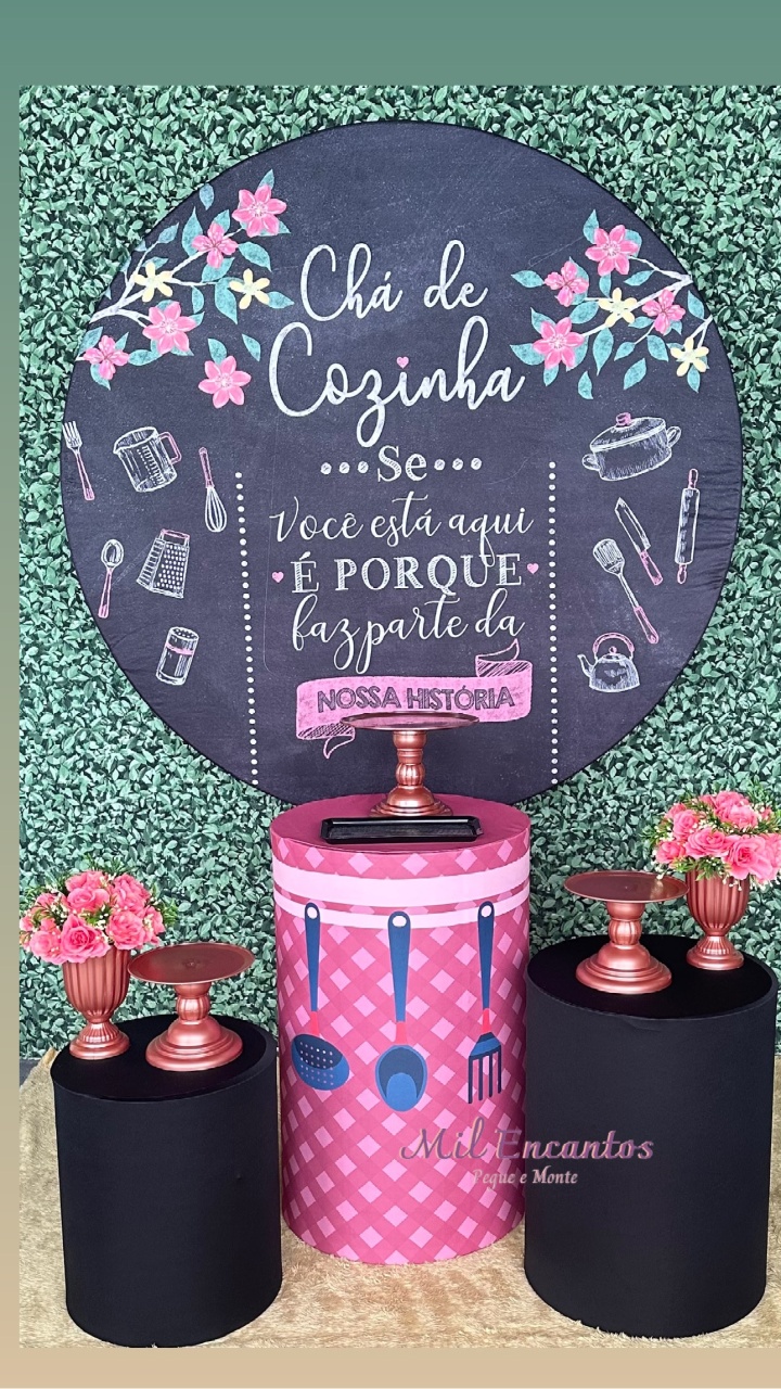 Kit Padrão - Chá de Panela/ Cozinha Preto - Mil Encantos Pegue e monte