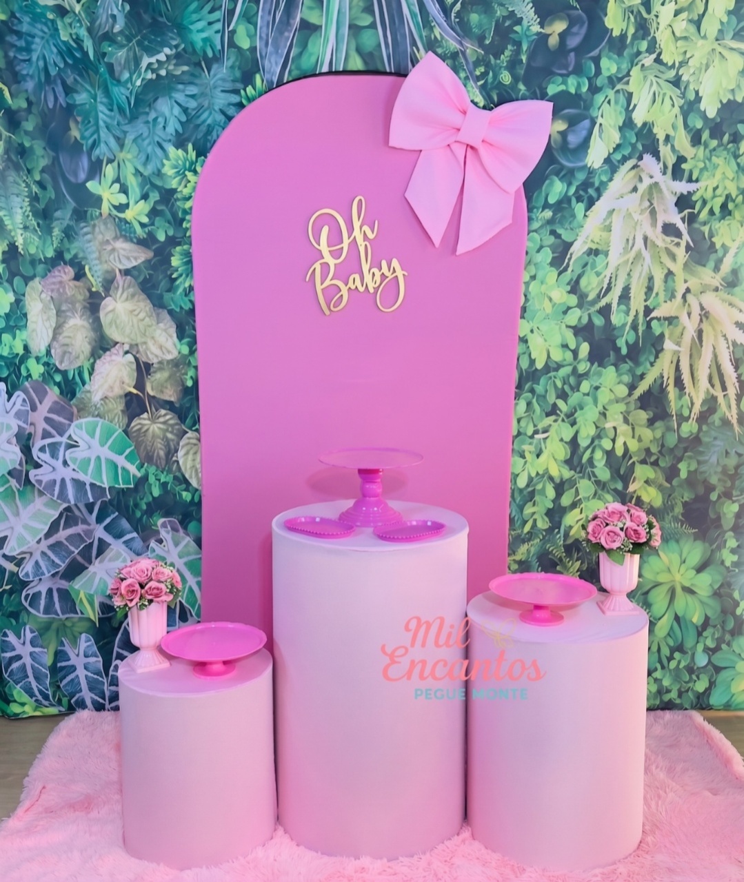 Laço Rosa Baby - Kit Padrão - Mil Encantos pegue e monte