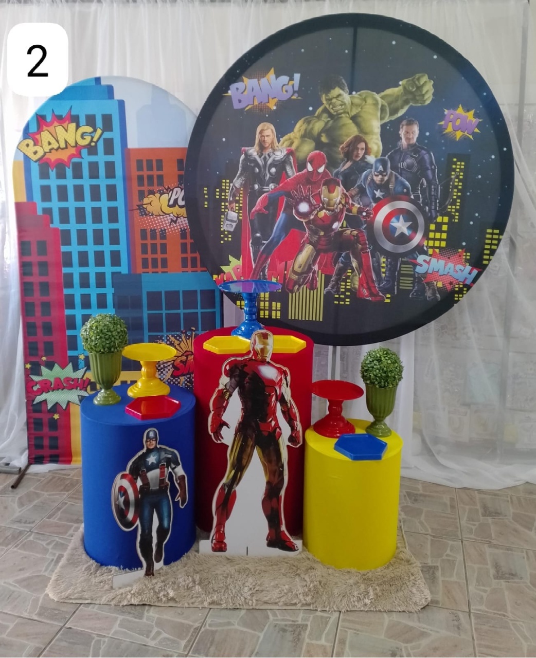 Kit Vingadores 2, Lateral Personalizada - Nicolle milde