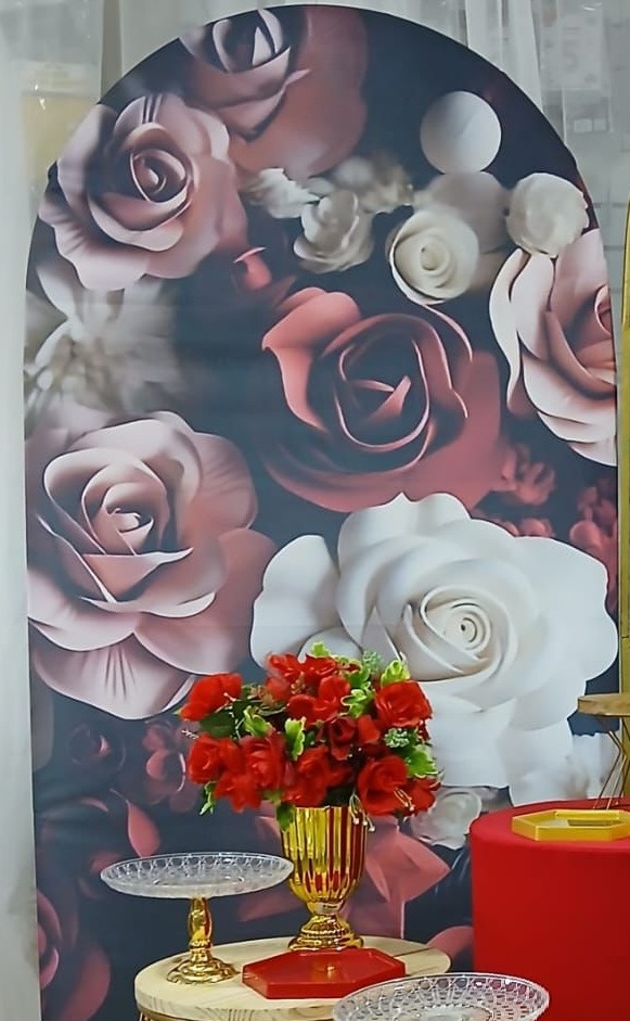 Lateral Flores Vermelhas 3D - Nicolle milde