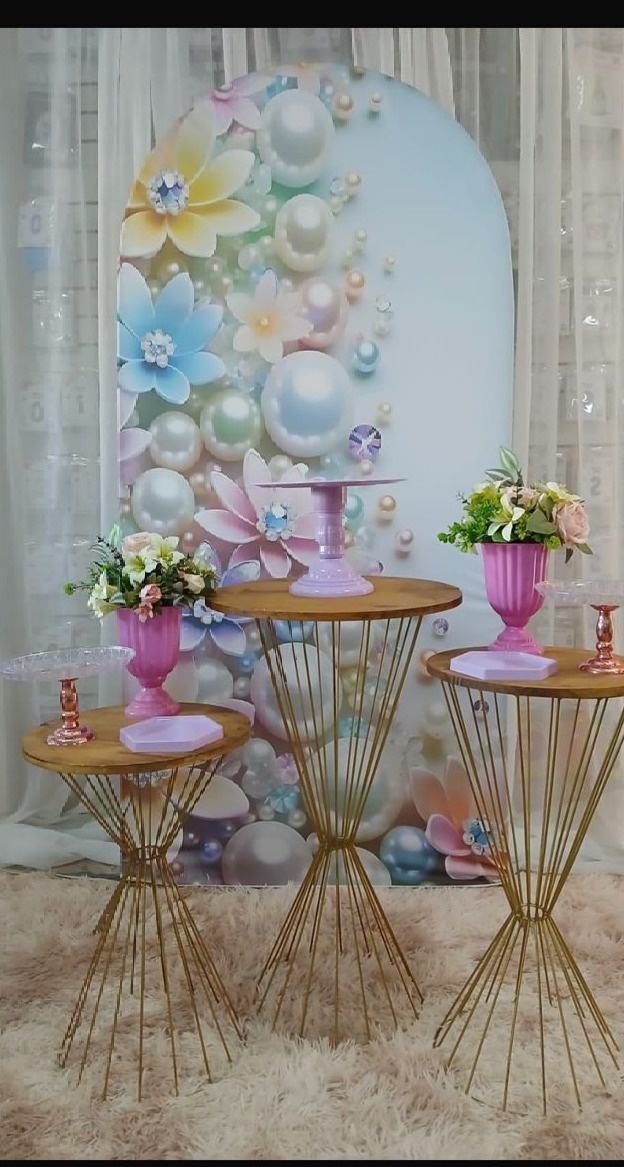 Kit Flores Perola Rosa E Lilas  - Nicolle milde