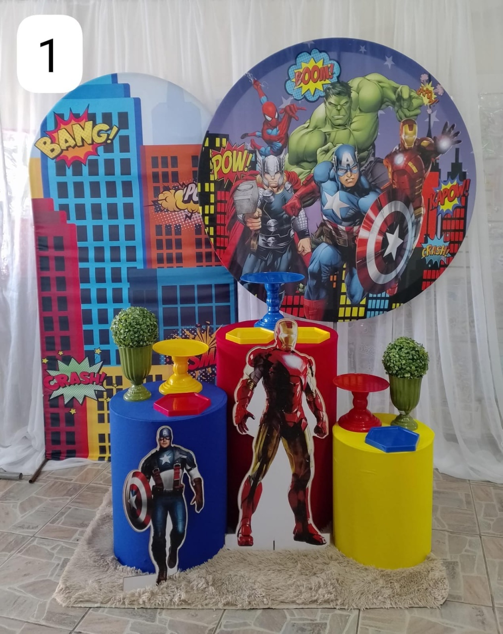 Kit Vingadores 1, Lateral Personalizada - Nicolle milde