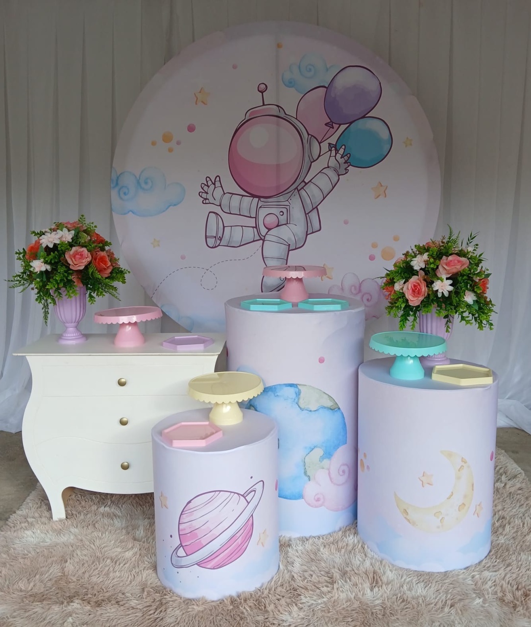Kit Astronauta Menina+Mini B - Nicolle milde