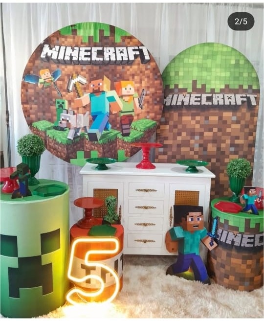 Kit Minecraft 2 + Poa + Lateral  - Nicolle milde