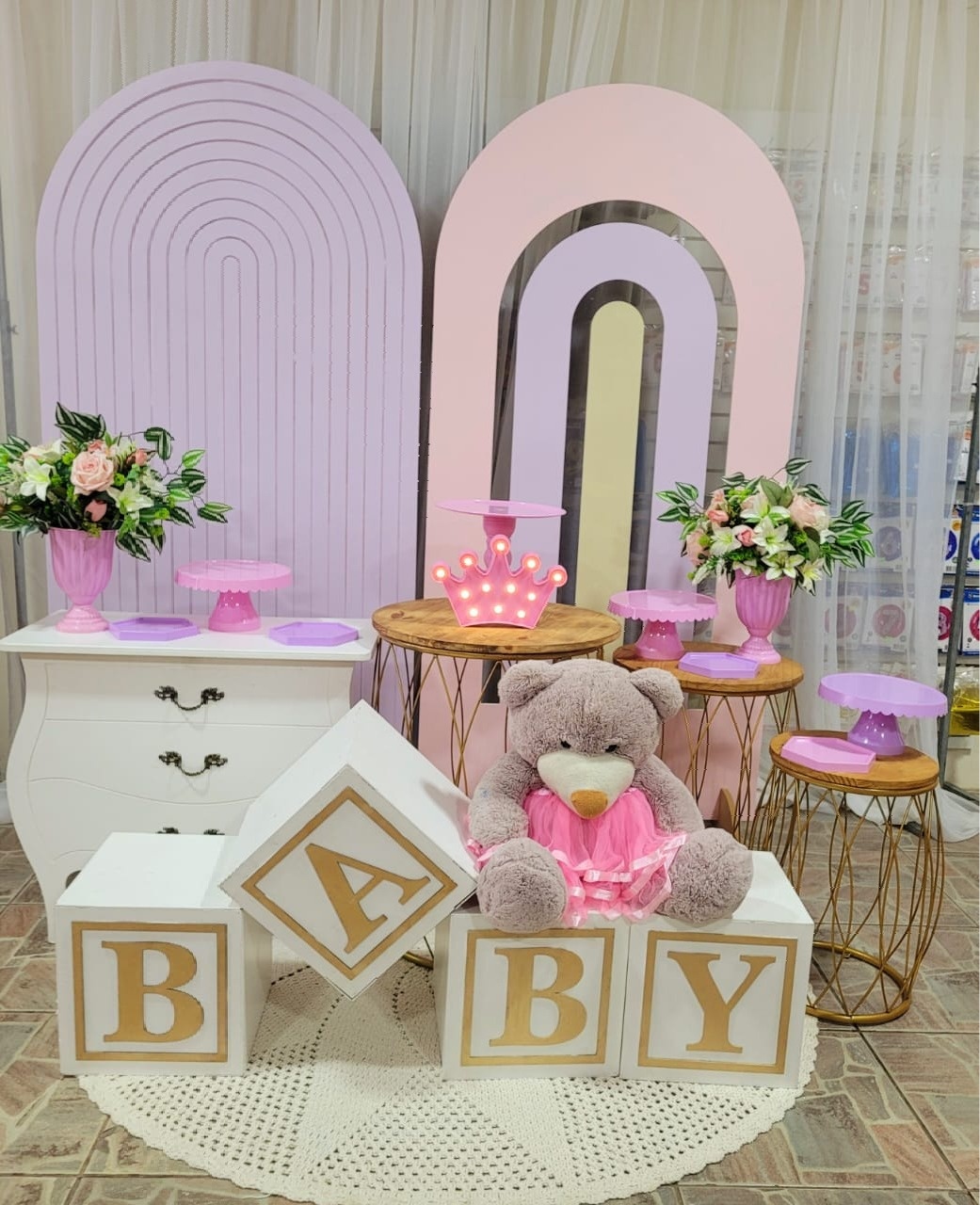 Kit Cha Bebe , Paineis Mdf  - Nicolle milde