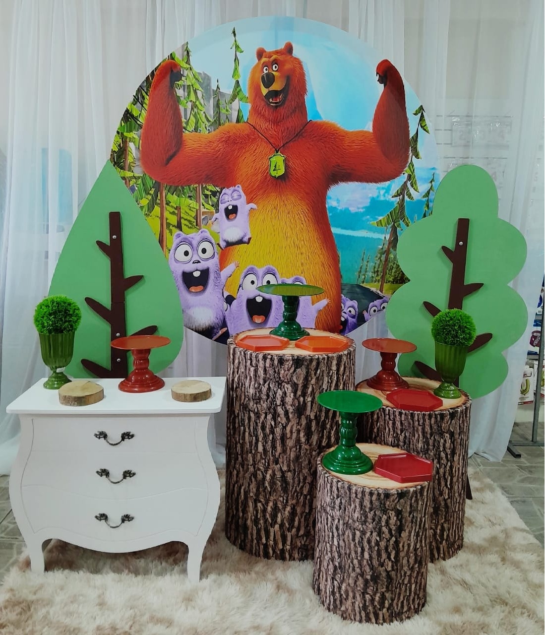 Kit Urso Grease, Arvore + Mini - Nicolle milde
