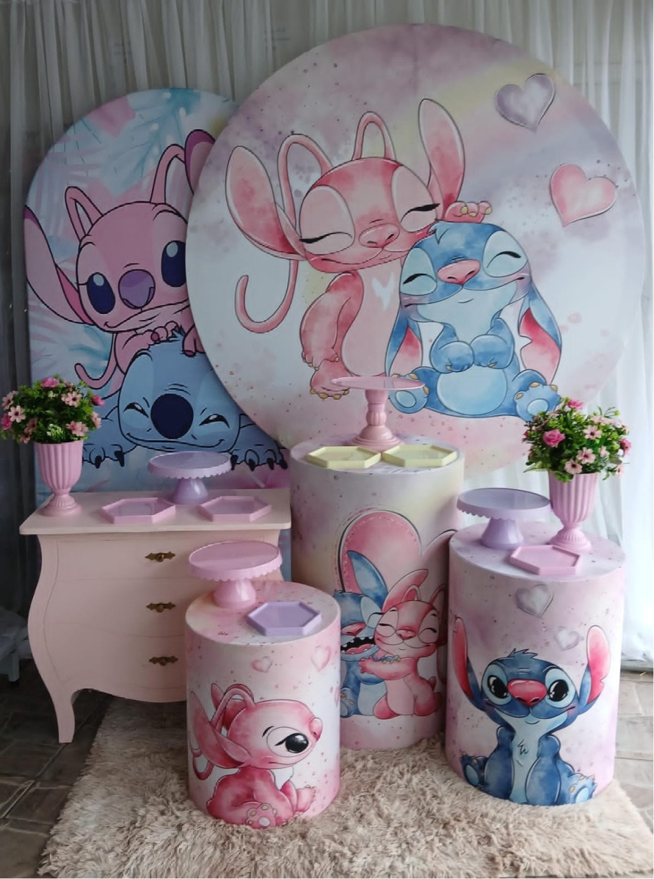Kit Stich Aquarela, Lateral Personalizada + Mini  - Nicolle milde