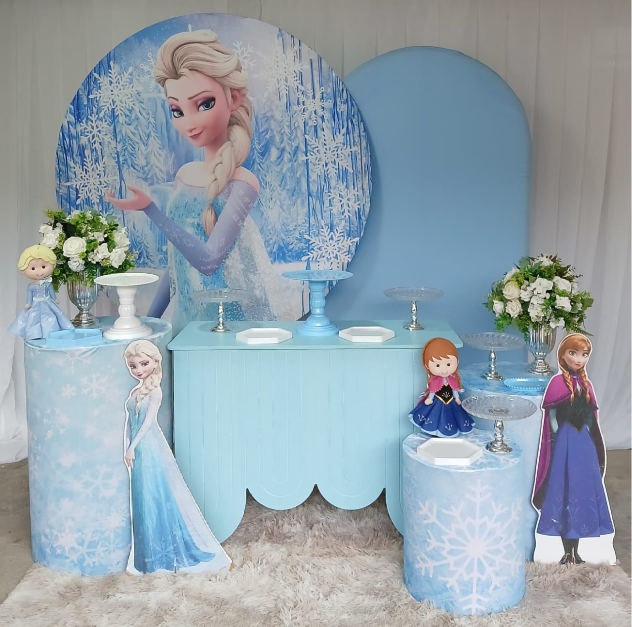 Kit Frozen 3 *  Mesa Nuvem  + Lateral  - Nicolle milde