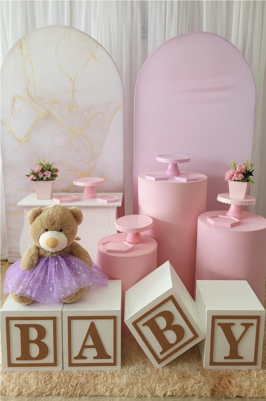  Kit Cha Bebe Rosa - Nicolle milde