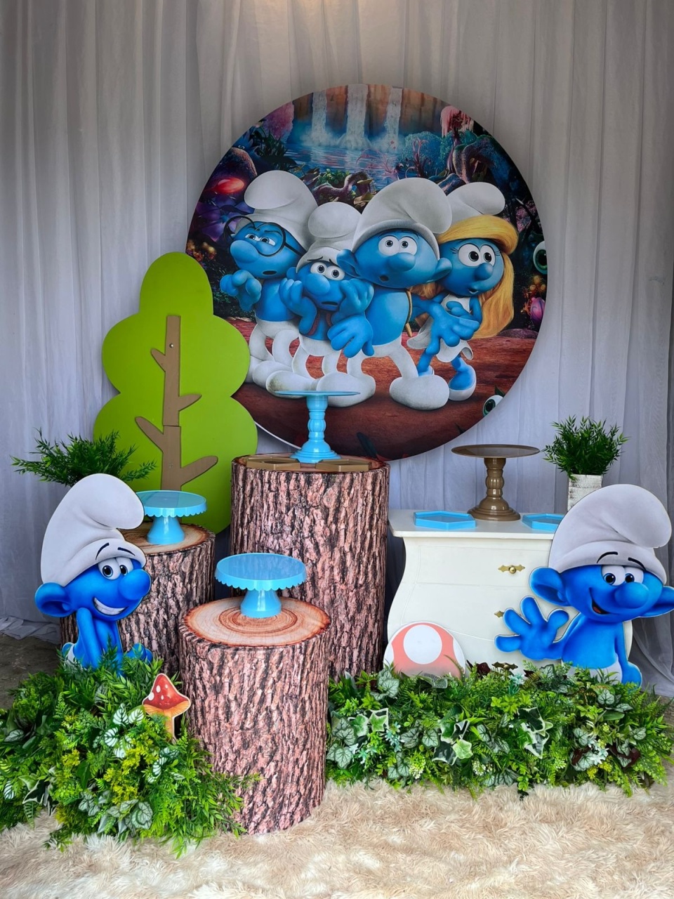 Kit Smurfs + Mini Branca  - Nicolle milde
