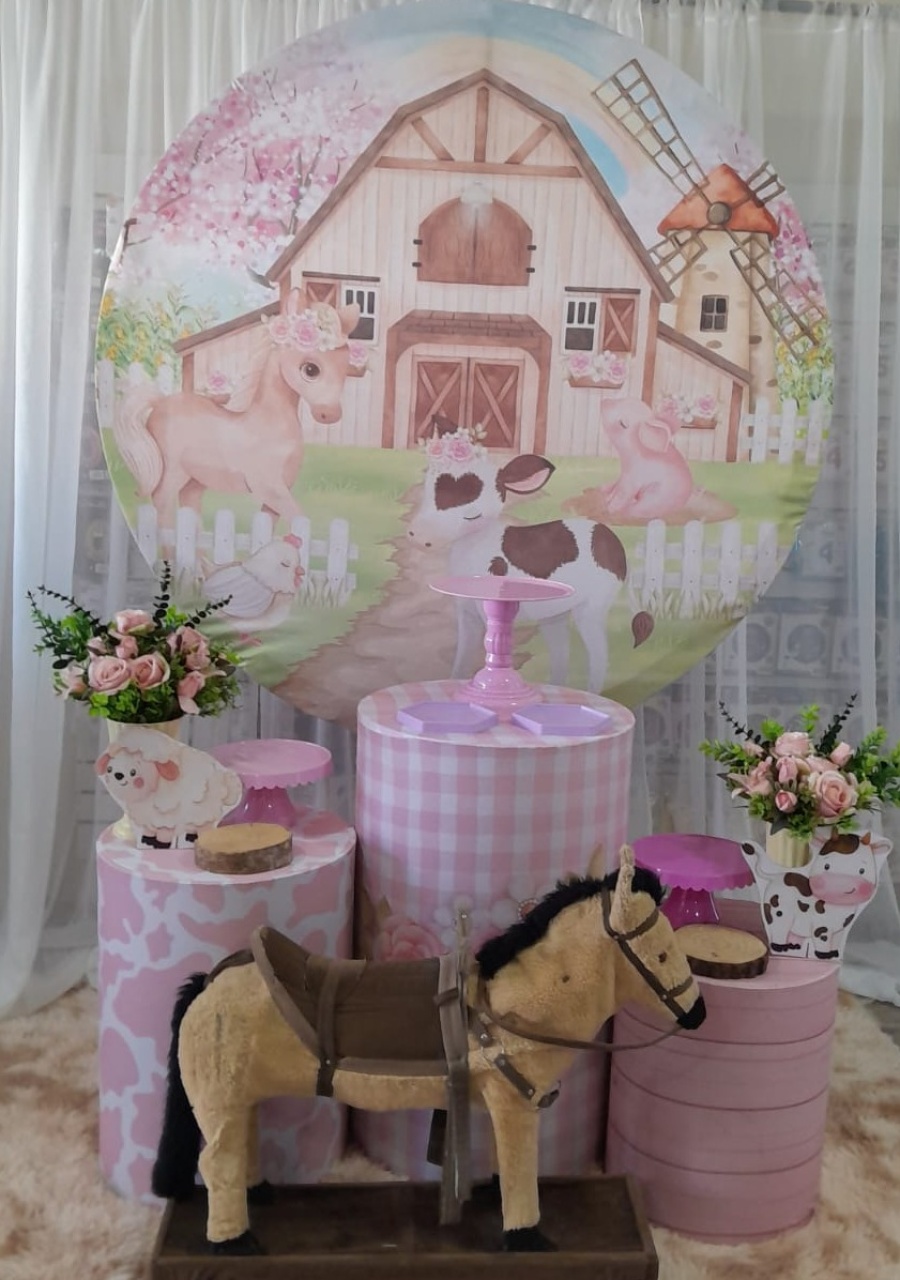 Kit Fazendinha Rosa Baby - Nicolle milde