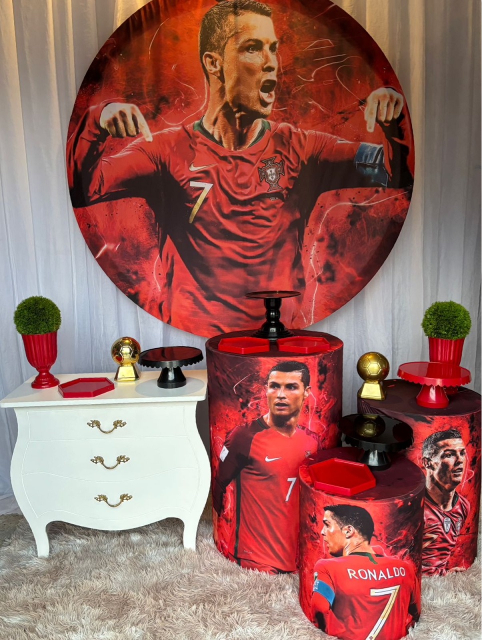 Kit Futebol  Cristiano Ronaldo  + Mini - Nicolle milde