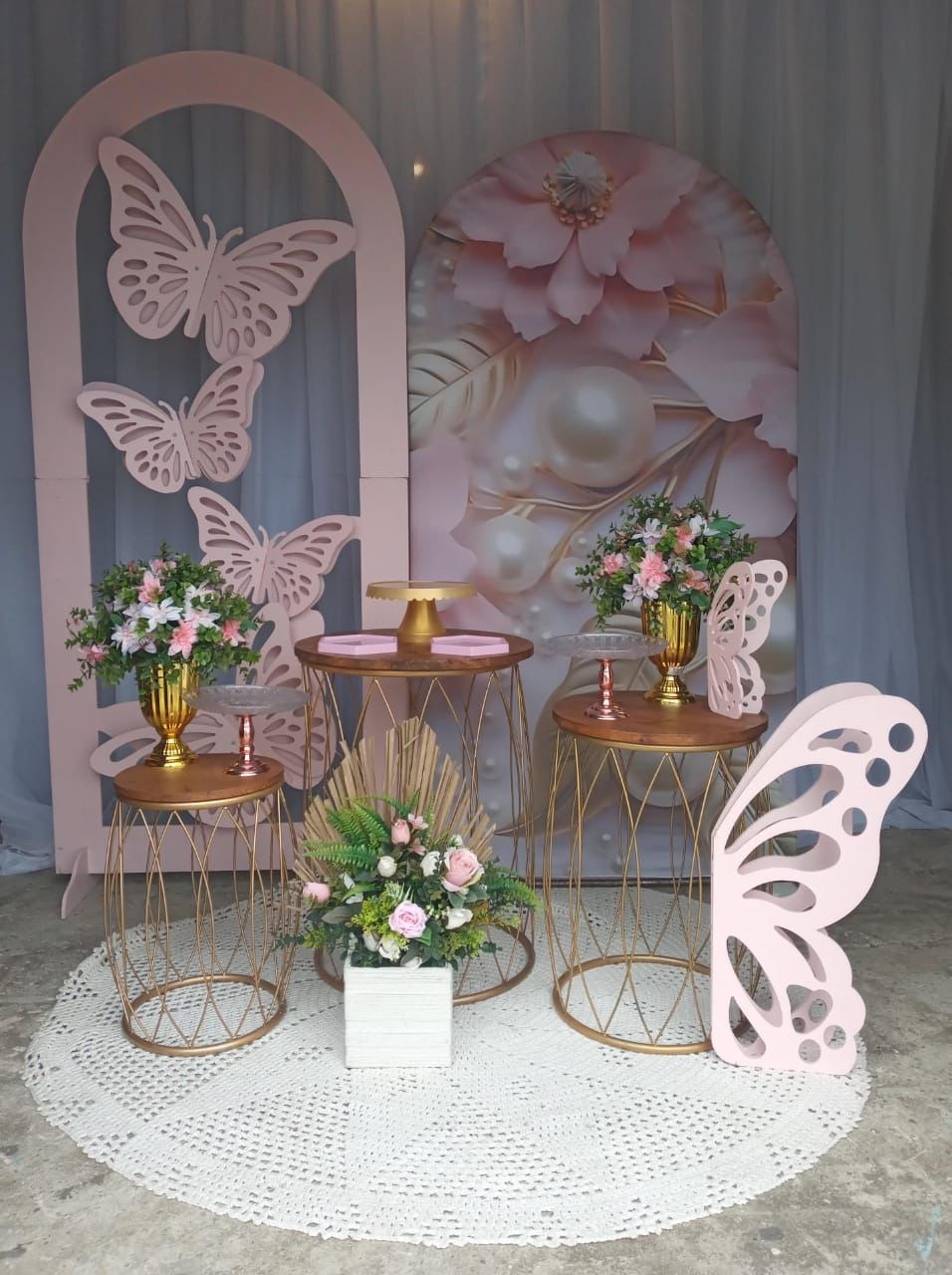 Kit Painel Perola E Borboleta  - Nicolle milde