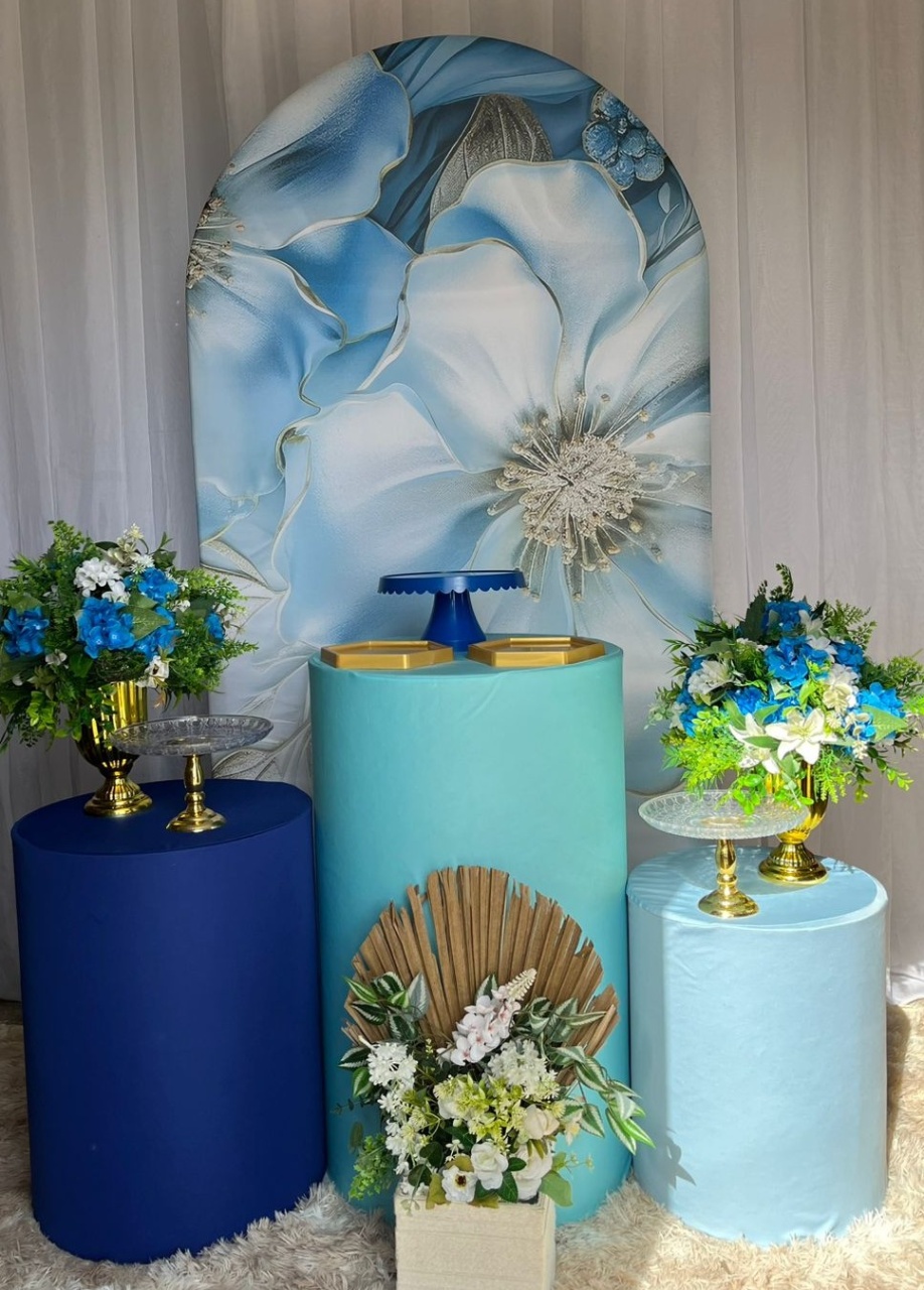 Kit Flores Azul 3D  - Nicolle milde