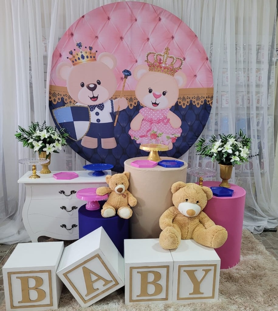 Kit Cha Revelaçao Urso E Ursa Princesa Completo - Nicolle milde