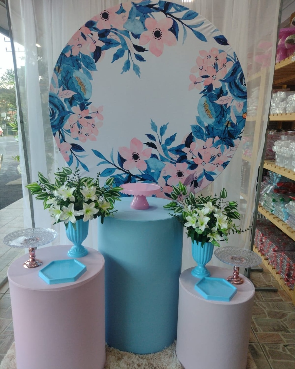 Kit Flores Rosa E Azul  - Nicolle milde