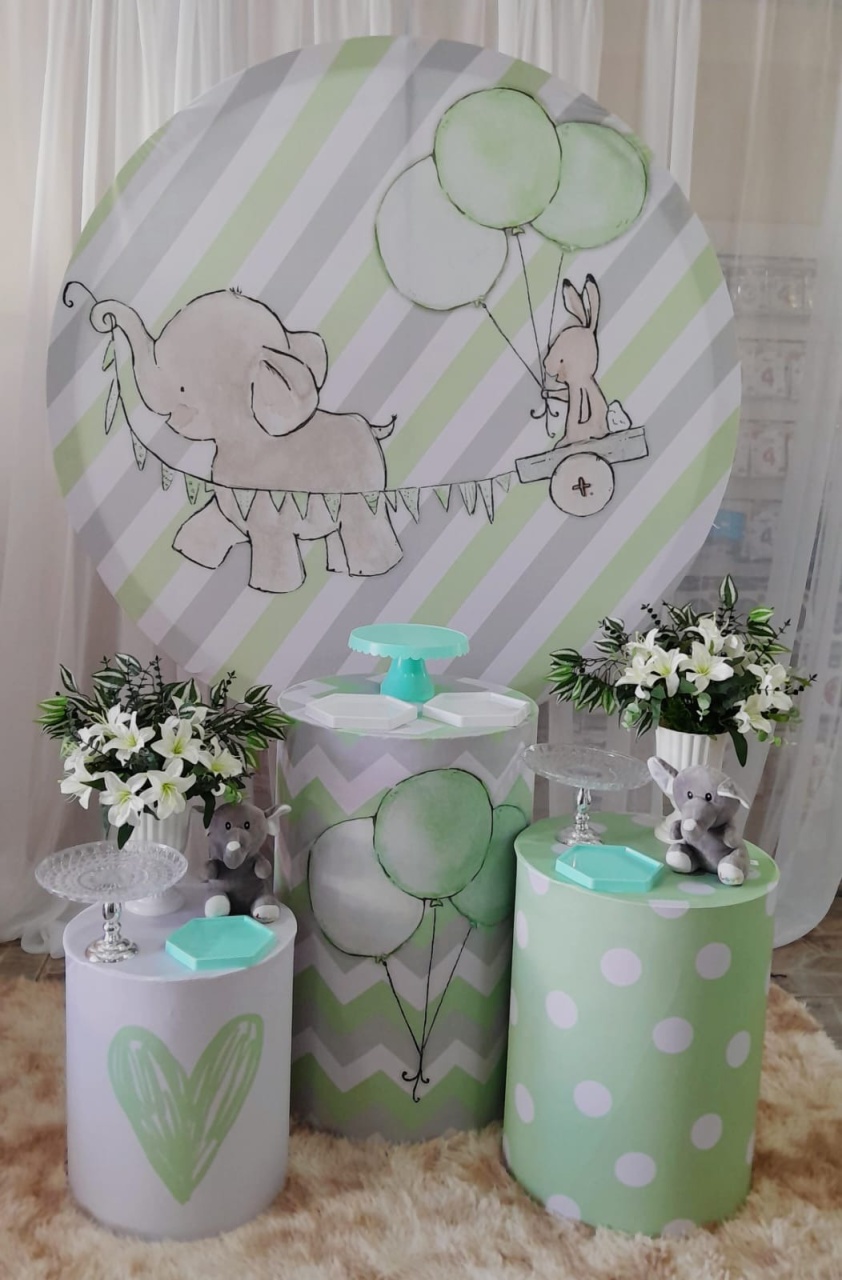 Kit Elefantinhio Verde  Simples - Nicolle milde
