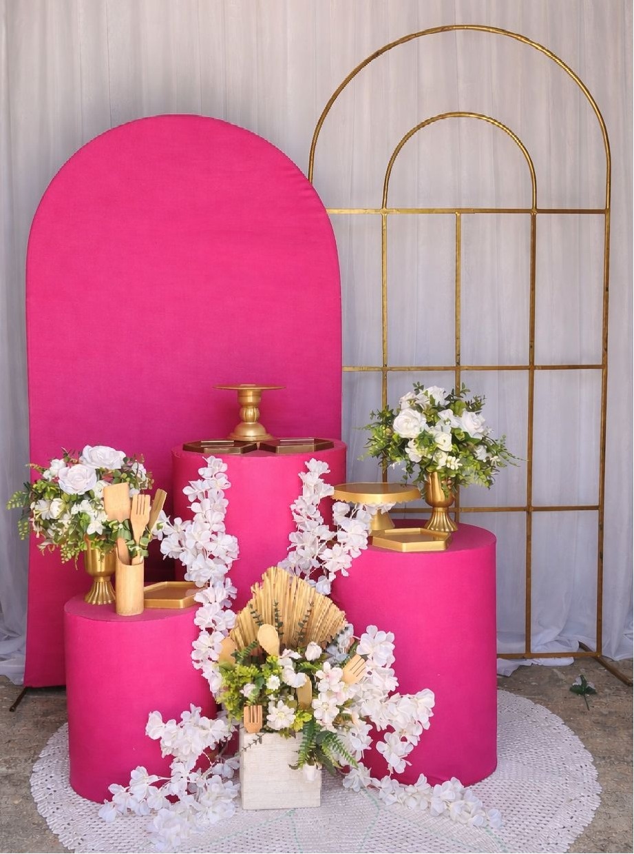 Kit Cha Panela*Janela+Lateral Pink - Nicolle milde