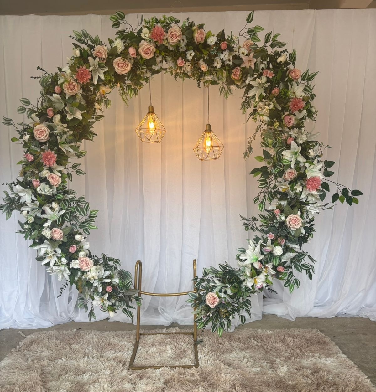 Painel Redondo Com Flores  - Nicolle milde