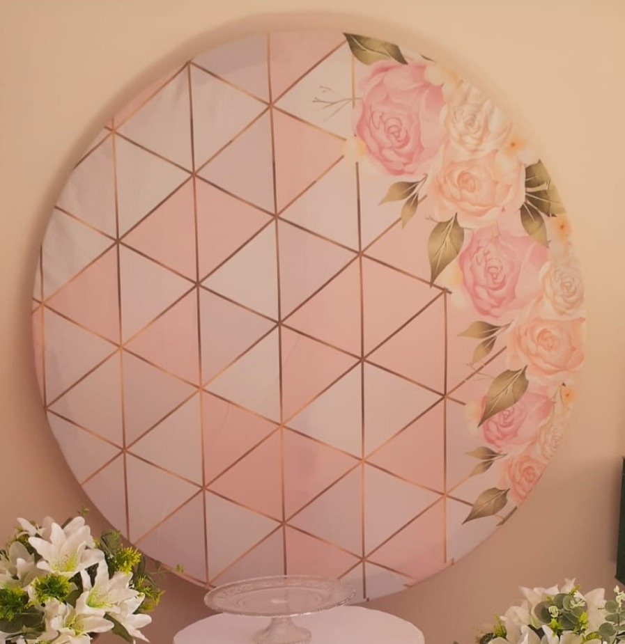 Painel Flores Riscos Dourados - Nicolle milde