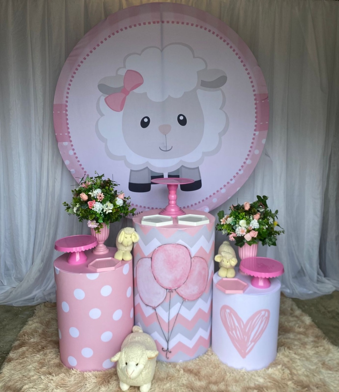 Kit Simples Ovelhinha Rosa 1 - Nicolle milde