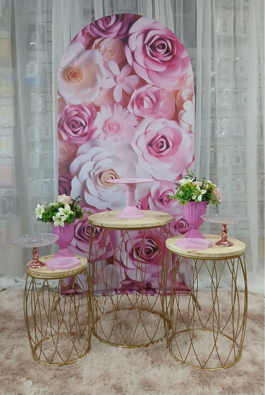 Kit Flores 3D Rosa 1 - Nicolle milde