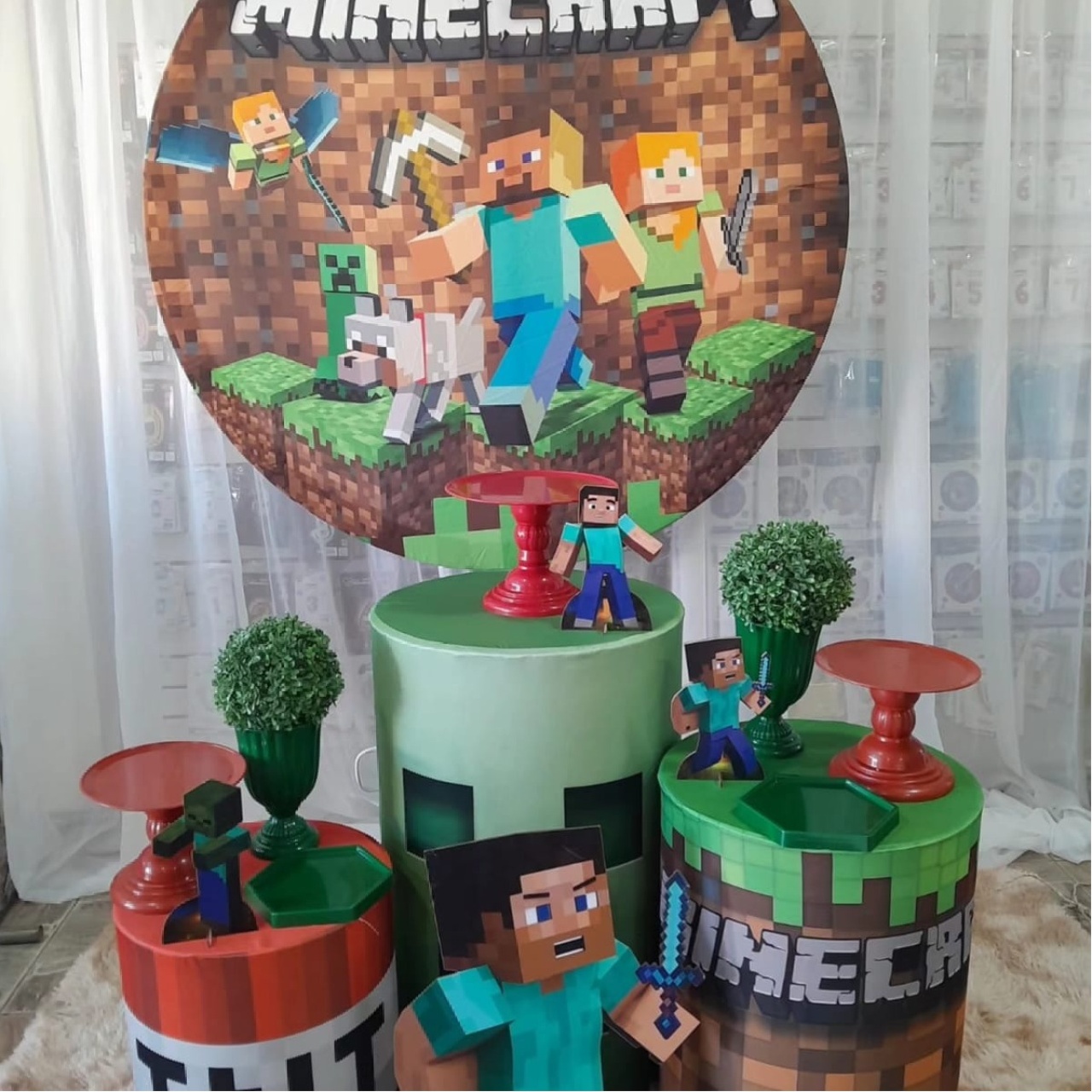 Kit Minecraft 2 Marrom - Nicolle milde