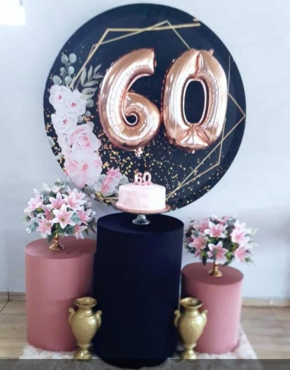  Kit  Painel Flores Preta  - Nicolle milde