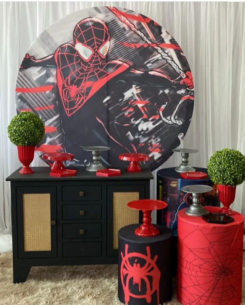 Kit Homem Aranha Preto ,Poa Preta  - Nicolle milde