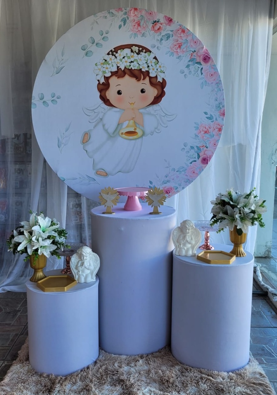 Kit  Batizado Anjo Rosa - Nicolle milde