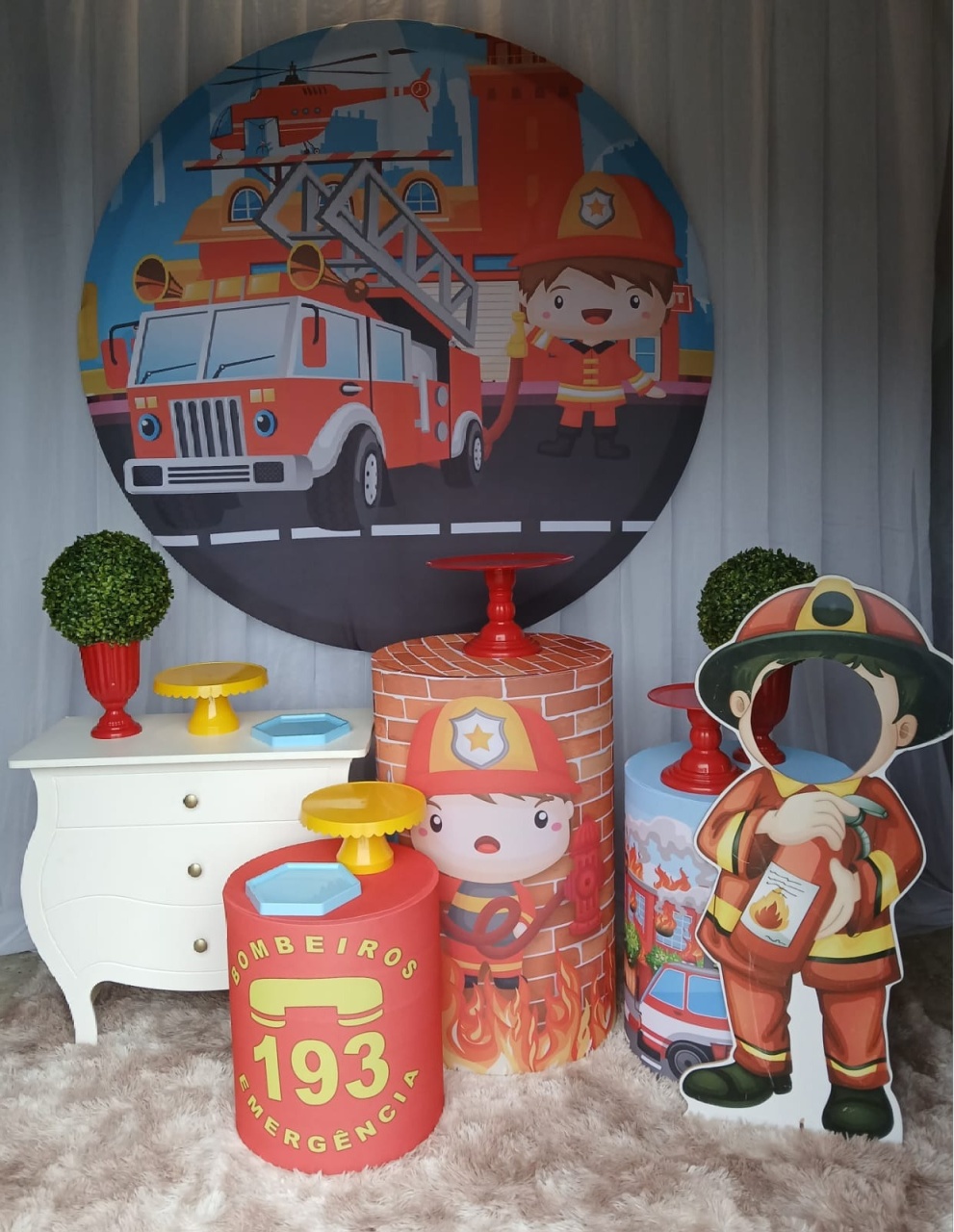 Kit Bombeiro Novo 2 * Mini Branca  - Nicolle milde