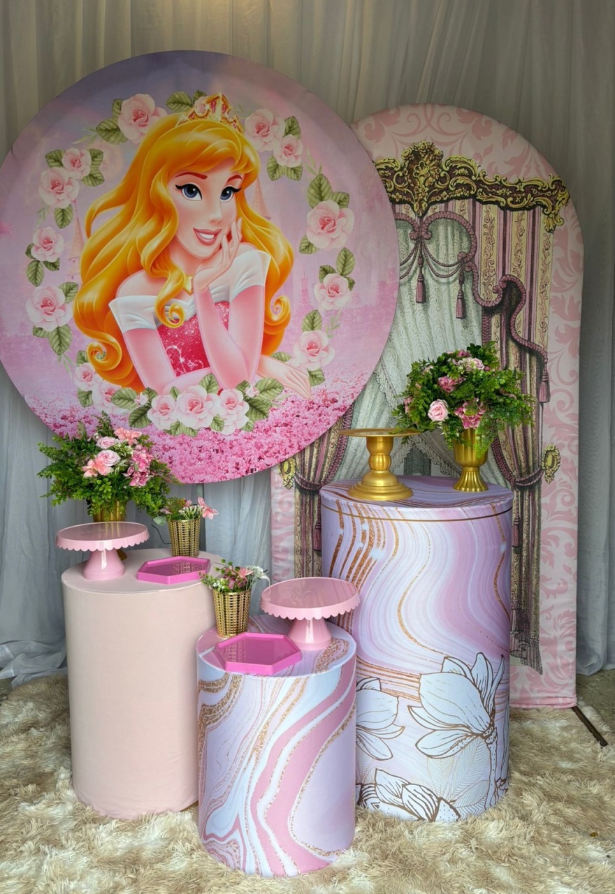 Kit Princesa Aurora, Bela Adormecida  + Lateral  - Nicolle milde