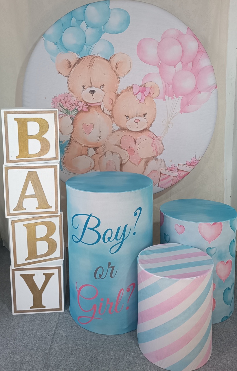 Kit Boy Grill  Urso Rosa E Azul (03) - FERNANDO FESTAS E EVENTOS