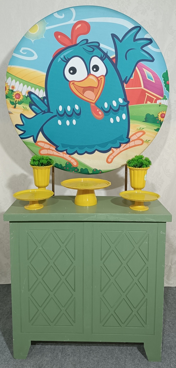 Mini Table Galinha Pintadinha Azul Um Metro  - FERNANDO FESTAS E EVENTOS