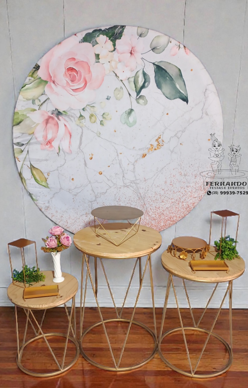 Painel Floral Mármore 03 - FERNANDO FESTAS E EVENTOS