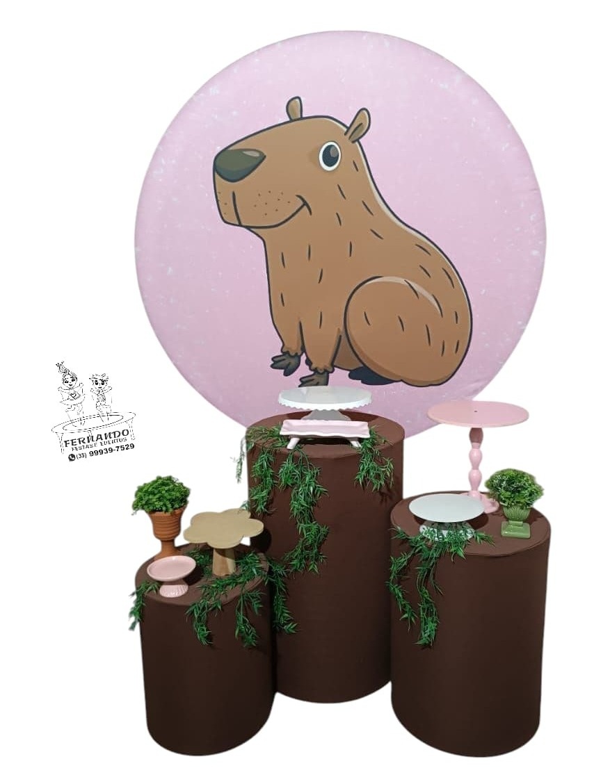 Kit Rosa Capivara (02) - FERNANDO FESTAS E EVENTOS