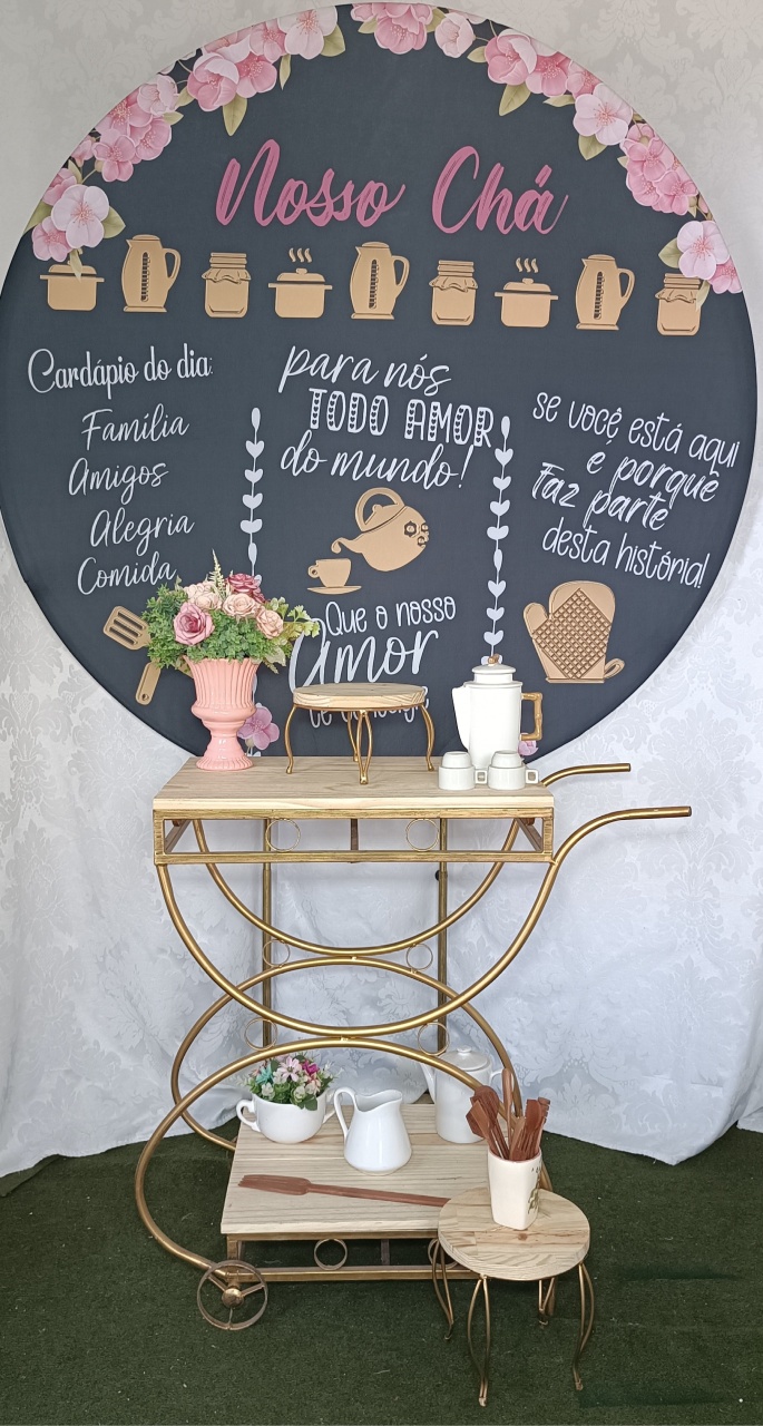 Kit Nosso Chá Preto E Dourado  - FERNANDO FESTAS E EVENTOS