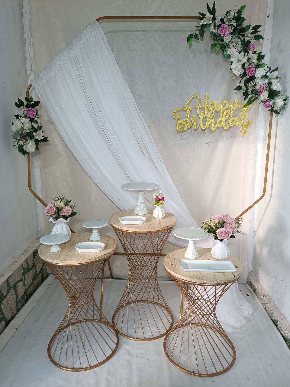 Kit Happy Birthday de Luxo Sextavado 03 - FERNANDO FESTAS E EVENTOS