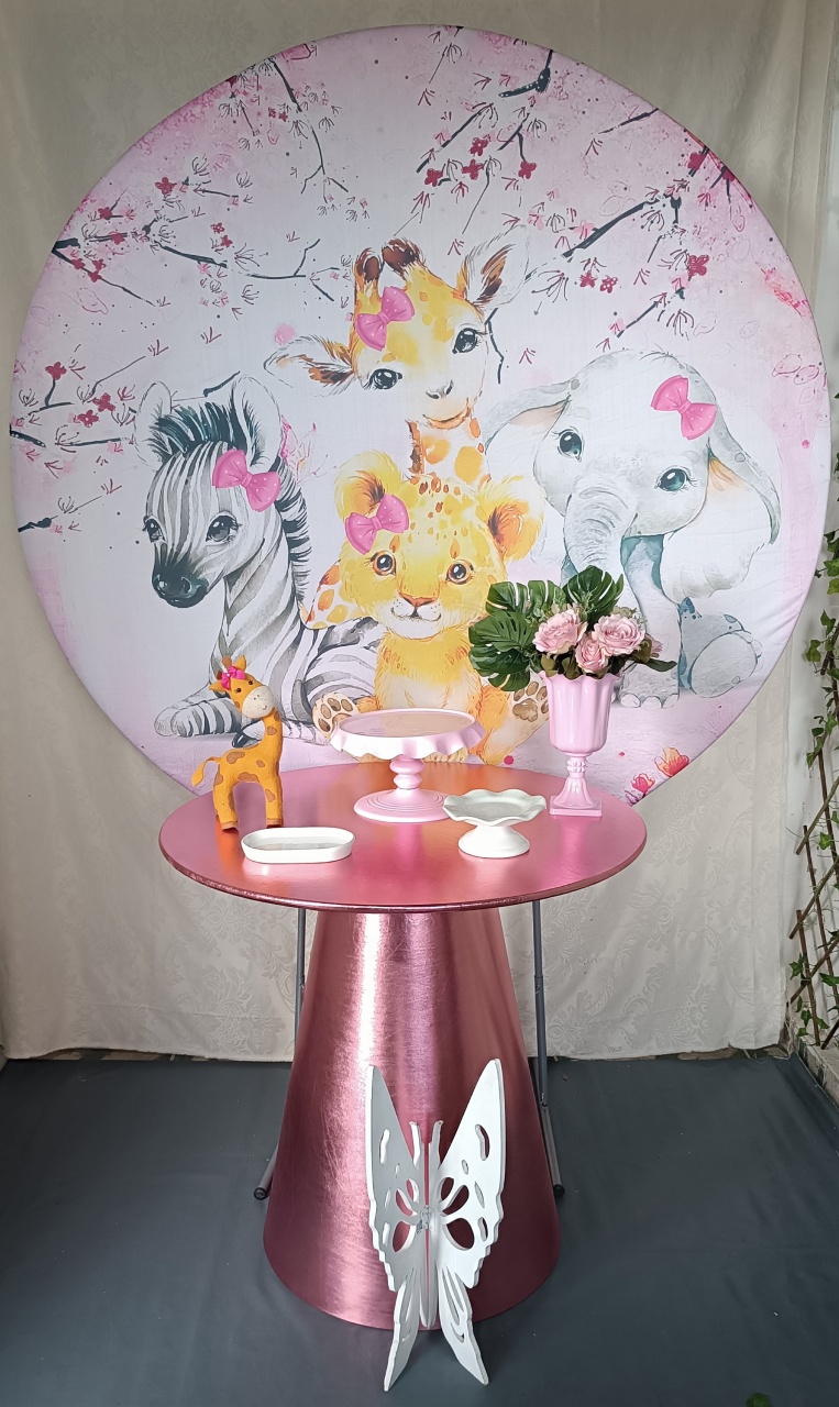 Kit Safari Rosa Candy Cone(01) - FERNANDO FESTAS E EVENTOS