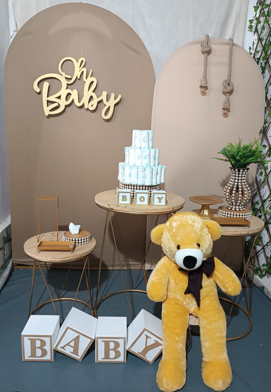Kit Oh Baby Marrom E Marrom Claro Com O Urso Marrom Boy - FERNANDO FESTAS E EVENTOS