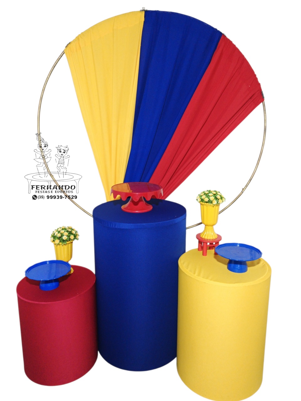 Kit Amarela, Azul E Vermelho 02 - FERNANDO FESTAS E EVENTOS